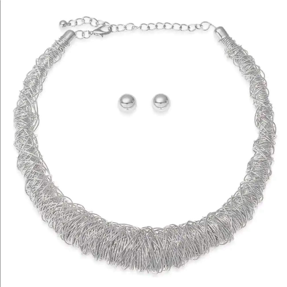 🆕 FASHION JEWELRY WIRE WRAP NECKLACE SET 🆕 - Picture 2 of 8